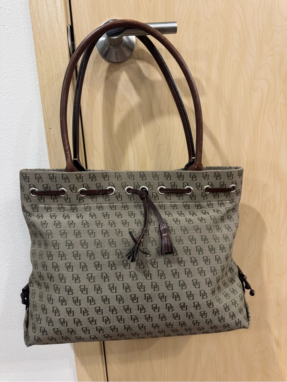 Dooney & Bourke Brown Monogram Shoulder Tote